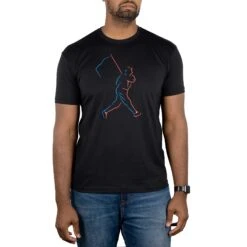 Baseballism Flag Man Night Game Men's T-Shirt