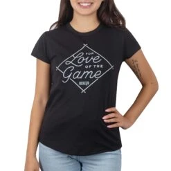 Baseballism Women's For The Love Of The Game T-Shirt - Black