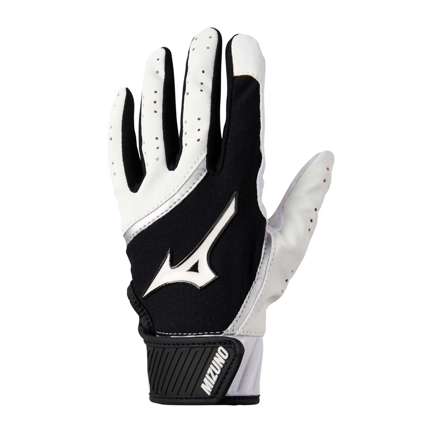 Mizuno MVP T-Ball Batting Gloves White/Black 2 Mizuno MVP T-Ball Batting Gloves White/Black - Image 2