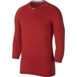 Nike Men's Pro Cool Reglan 3/4 Sleeve Baseball Shirt -Baseball Store 880659 657