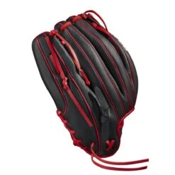 Wilson A700 Pro T-Lace Web Black/Red 12" -Baseball Store WBW100127 3 A700 12 Black Red