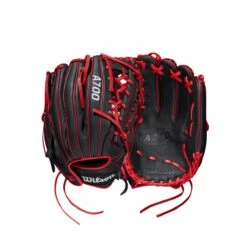 Wilson A700 Pro T-Lace Web Black/Red 12" -Baseball Store WBW100127 8 A700 12 Black Red