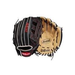 Wilson A450 Dual Post Black/Blonde/White 11" -Baseball Store WBW100172 8 A450 QF IF 11 Blonde Black