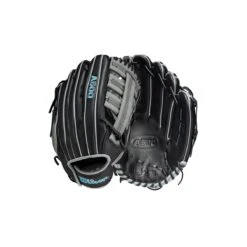 Wilson A500 Single Post Black/Grey/Tropical 12.5" -Baseball Store WBW100905 8 A500 BB 125 Boys Black Grey TropicalBlue