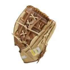 Wilson A2000 SuperSkin 1912 SaddleTan/Blonde/Yellow 12"-RHT -Baseball Store WBW100972 2 2023 A2000 IF 1912SS 12 BlondeSS SaddleTan Yellow