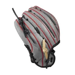 Wilson A2000 Pedroia Fit SuperSkin PF88 Blonde/Grey/Black 11.25"-RHT -Baseball Store WBW100981 3 2023 A2000 IF PF88SS 1125 GreySnakeSS Blonde Red