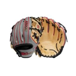 Wilson A2000 Pedroia Fit SuperSkin PF88 Blonde/Grey/Black 11.25"-RHT -Baseball Store WBW100981 8 A2000 IF PF88SS 1125 GreySnakeSS Blonde Red