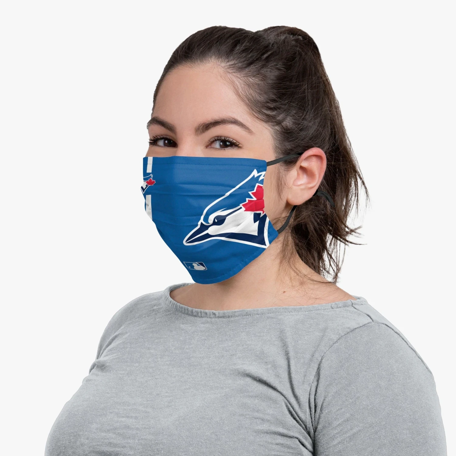 Foco MLB Blue Jays On-Field Pleated Face Cover 3 Foco MLB Blue Jays On-Field Pleated Face Cover - Image 3