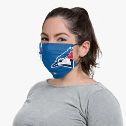 Foco MLB Blue Jays On-Field Pleated Face Cover 18 Foco MLB Blue Jays On-Field Pleated Face Cover -Baseball Store fl 203721 60 2 1