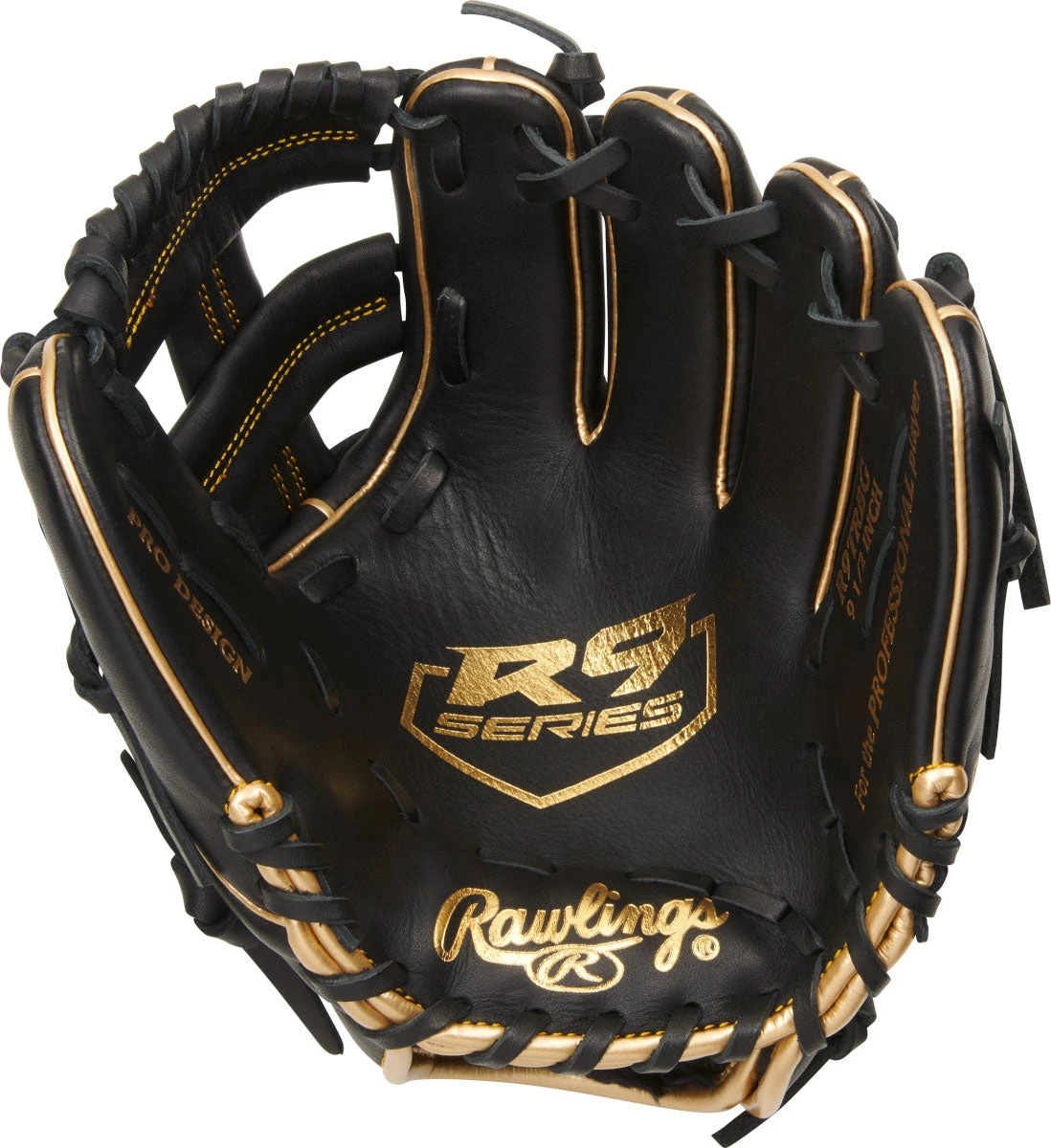 Rawlings R9 Baseball 9 1/2" Training Glove Single Post Web - RHT 2 Rawlings R9 Baseball 9 1/2" Training Glove Single Post Web - RHT - Image 2