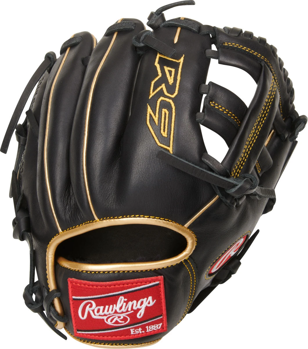 Rawlings R9 Baseball 9 1/2" Training Glove Single Post Web - RHT 1 Rawlings R9 Baseball 9 1/2" Training Glove Single Post Web - RHT